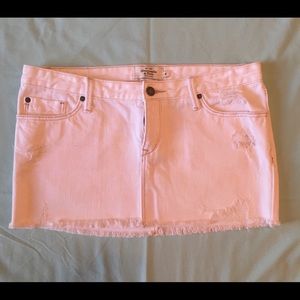 Abercrombie and Fitch White Denim Skirt